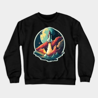 Rocketship to the moon Crewneck Sweatshirt